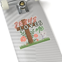 Cargar imagen en el visor de la galería, Jesus Loves Me transparent Sticker
