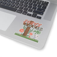 Jesus Loves Me transparent Sticker