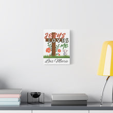 Load image into Gallery viewer, Jesus Loves Me Personalized Name Canvas
