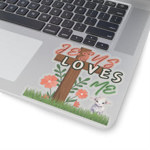 Cargar imagen en el visor de la galería, Jesus Loves Me transparent Sticker
