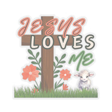 Cargar imagen en el visor de la galería, Jesus Loves Me transparent Sticker
