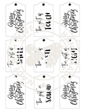 Load image into Gallery viewer, (DD) Christmas Gift Tags based on the 5 Senses - digital download
